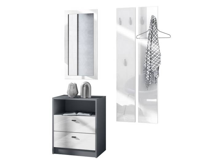 GARDEROBE Pino Weiß Hochglanz