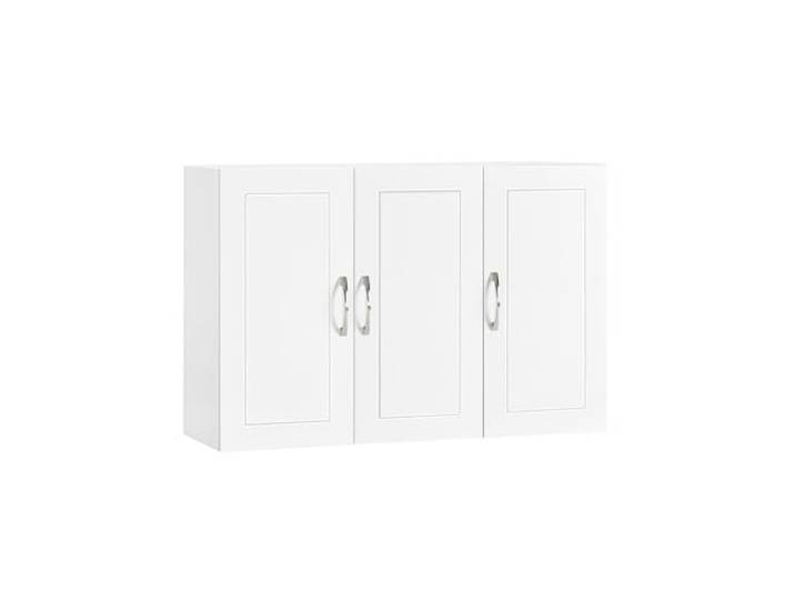 SoBuy Hängeschrank Bad Weiß mit Verstellbarem Regalboden 90x30x60 cm