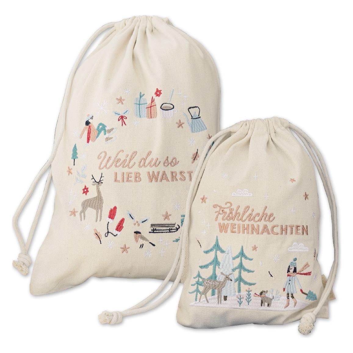 Papierdrachen 2 Geschenksäcke Cheerful Christmas (2x) (77420657)
