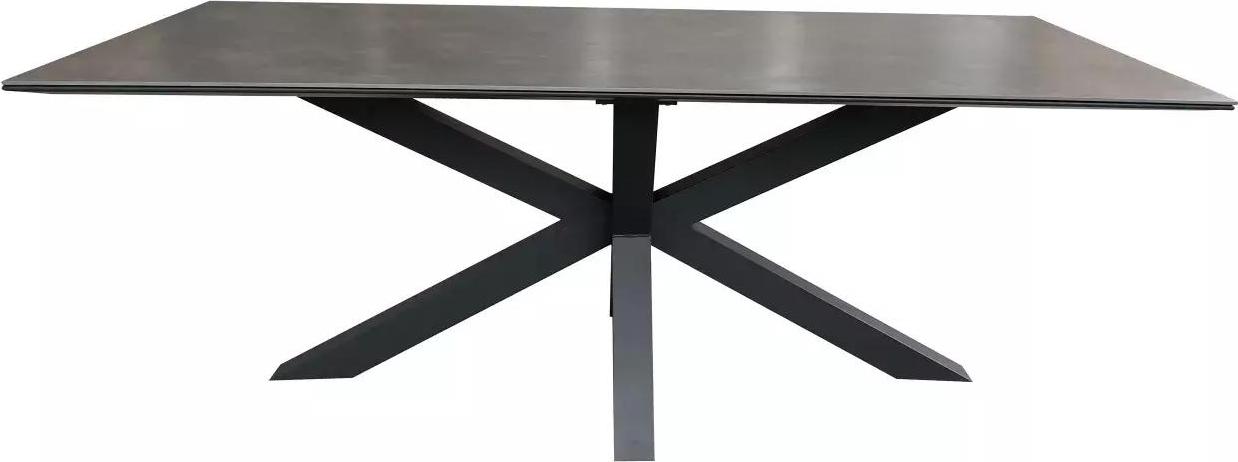Tisch Almeria 200x90cm light grey Aluminium