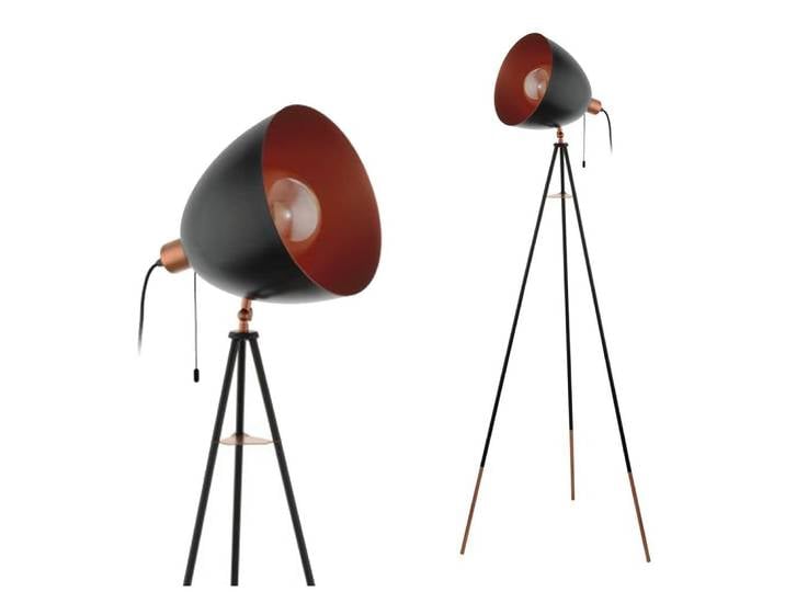 EGLO Lampadaire CHESTER Noir et cuivre 49386