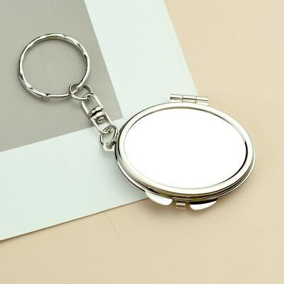 Fusion Finds Heart Compact Makeup Mirror Keychain Double Sided Pocket Travel Mirror For Purse & Makeup Touch Ups ellipse