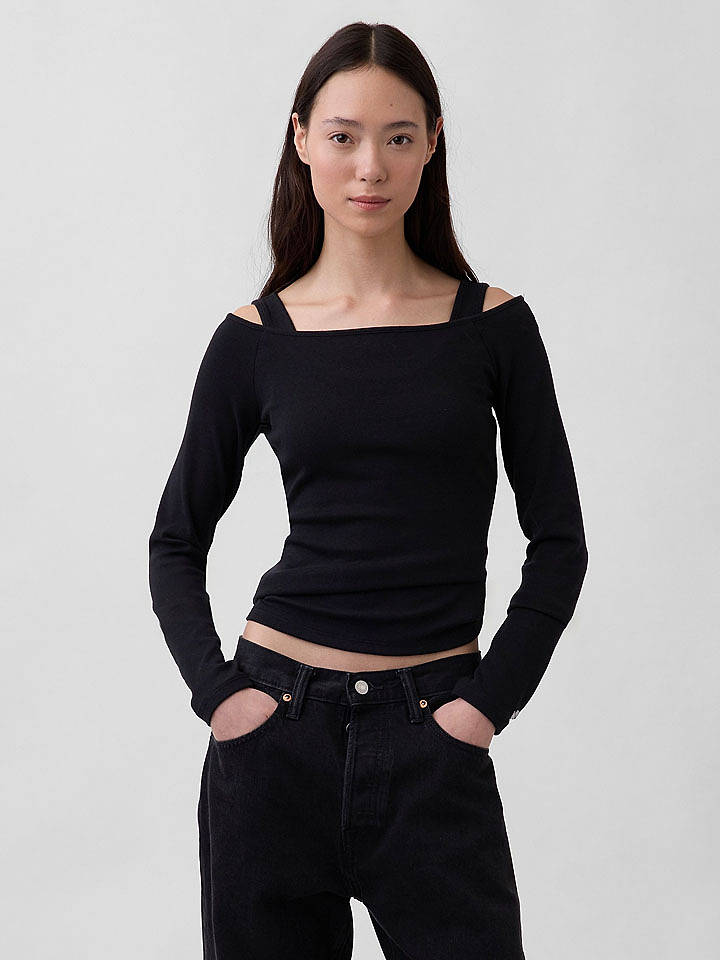 GAP Longsleeve in Schwarz - L