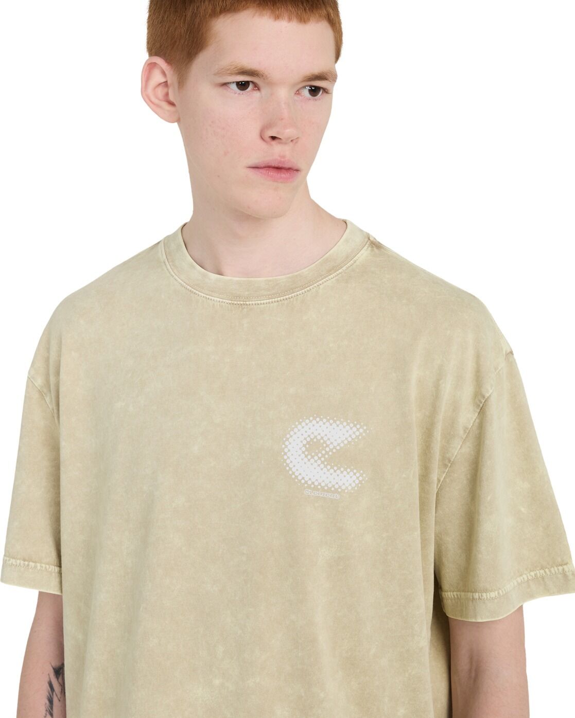 T-Shirt ELEMENT "Lab", Herren, Gr. M, beige (aluminum), Obermaterial: 100% Baumwolle., Shirts T-Shirt aluminum M