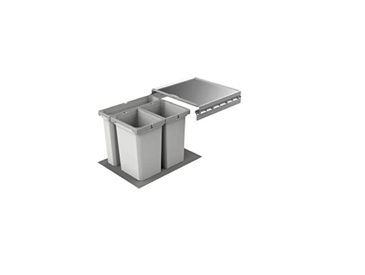 Naber Cox® Box 2T 450-3. Abfallsammler, hellgrau.