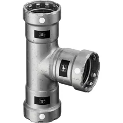 Viega, Rohrverbindungstechnik, Megapress S-T-Stück, DN 25 Stahl unlegiert, Zink-Nickel-Beschichtung Modell 4318 (T-Verbindung)