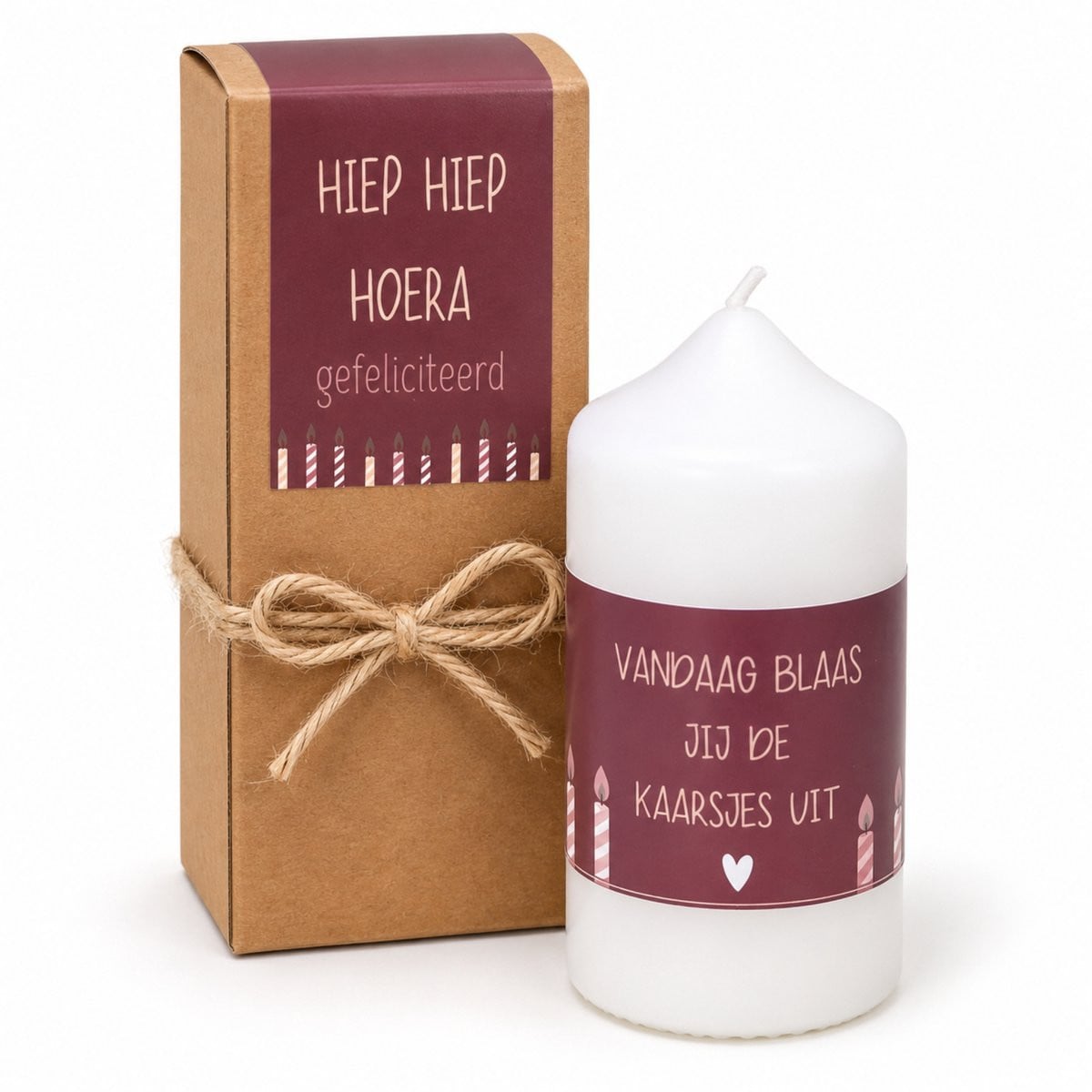 Verjaardag Kaars Cadeau - Klein Verjaardagscadeau in Cadeaudoosje