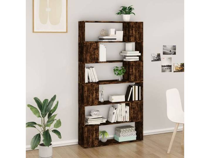 NEW 2026  Bibliothèque 1 pc cabinet de livres pour salon chêne fumé 100x24x188 cm L753