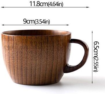 Multisell Products Hub Wooden Cups Handmade, Jujube Wood Handle, Coffee Milk Tea Mug, Natural Bar Drinkware b