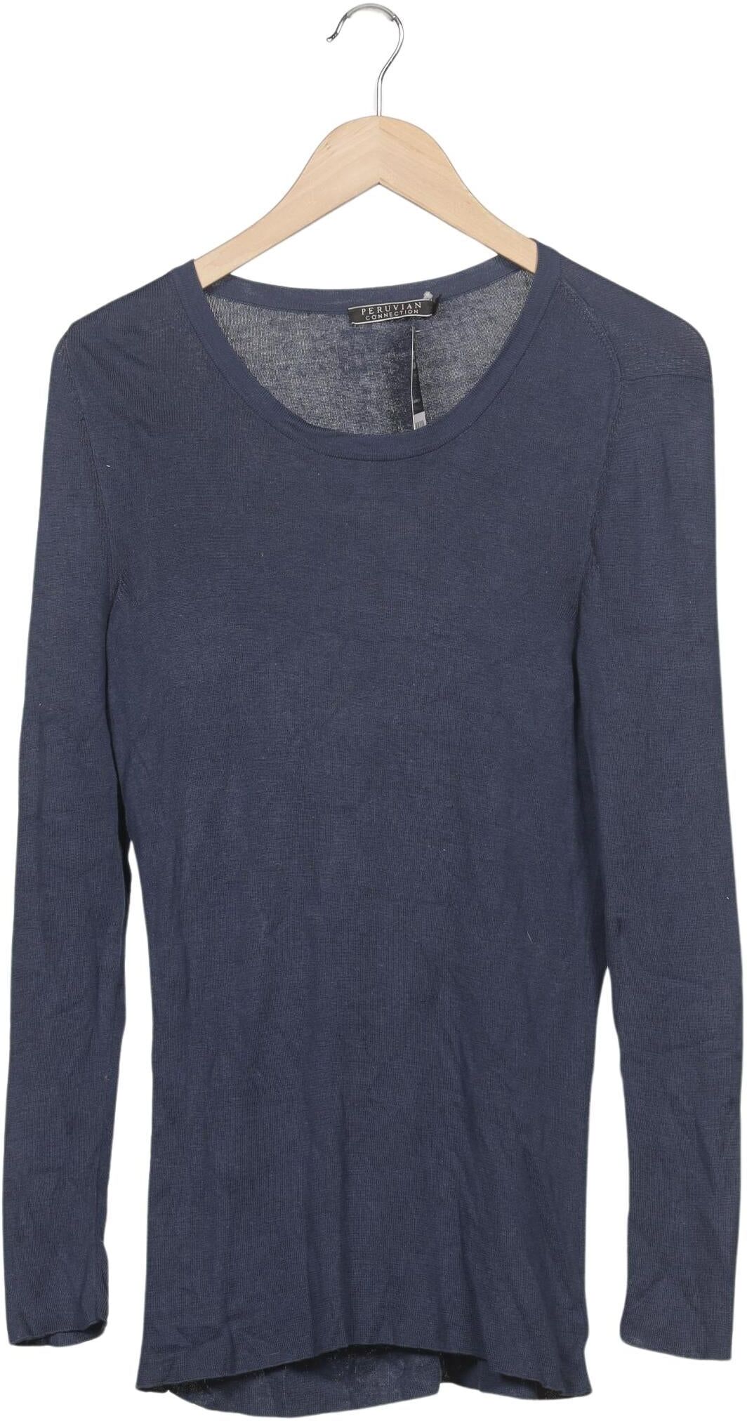 Peruvian Connection Damen Langarmshirt, Marineblau, Gr. M, Baumwolle - Second Hand