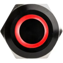 DimasTech Vandalismusschalter/-taster 22mm, Blackline Ring - RGB, Schalter + Taster, Schwarz