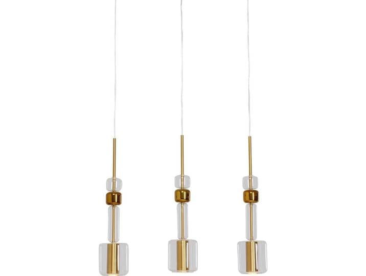 Suspension en verre et acier doré