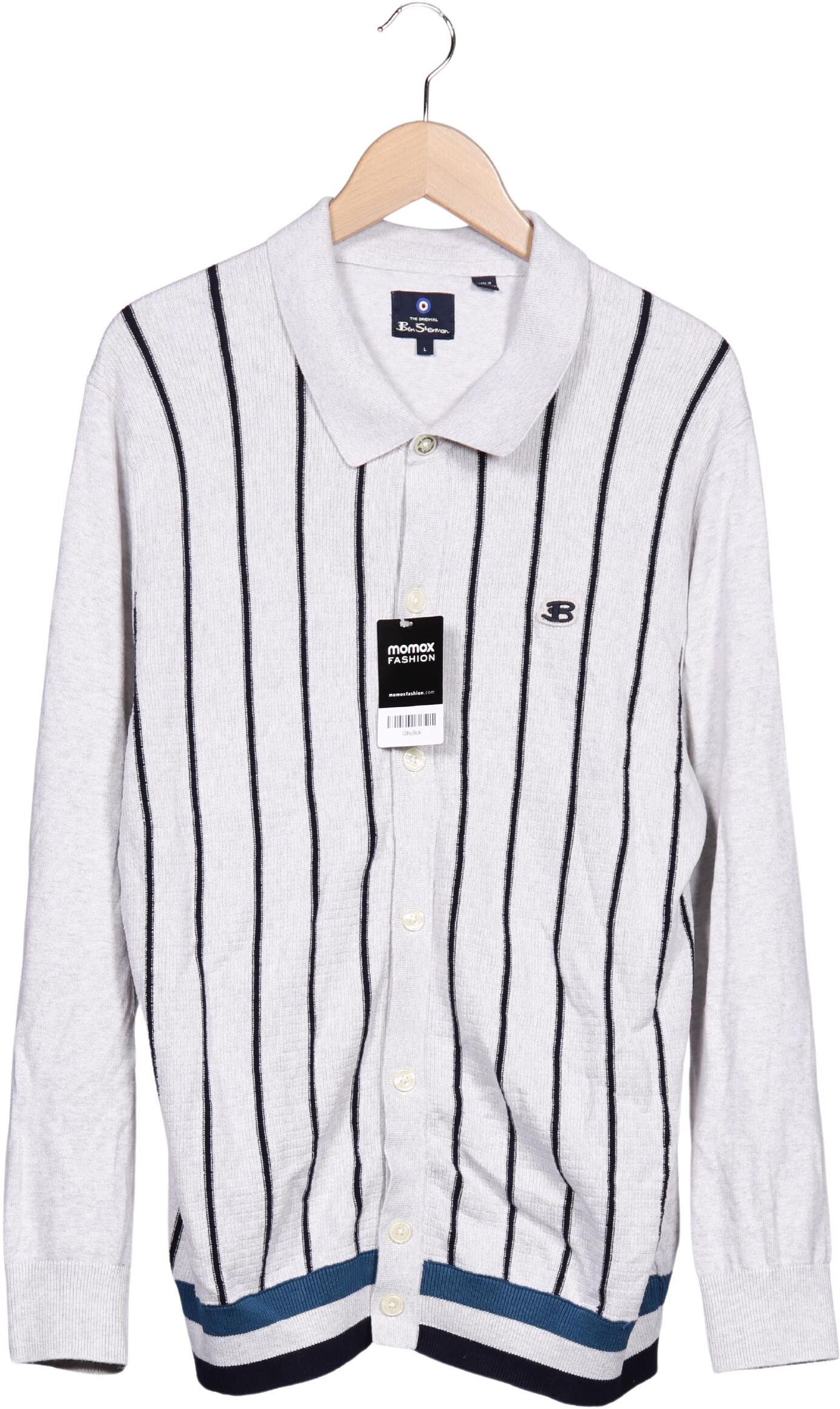 Ben Sherman Herren Strickjacke, Mehrfarbig, Gr. L, Baumwolle - Second Hand