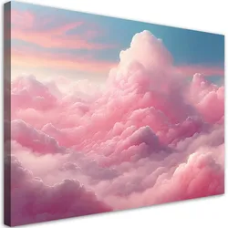 WANDBILD rosa wolken