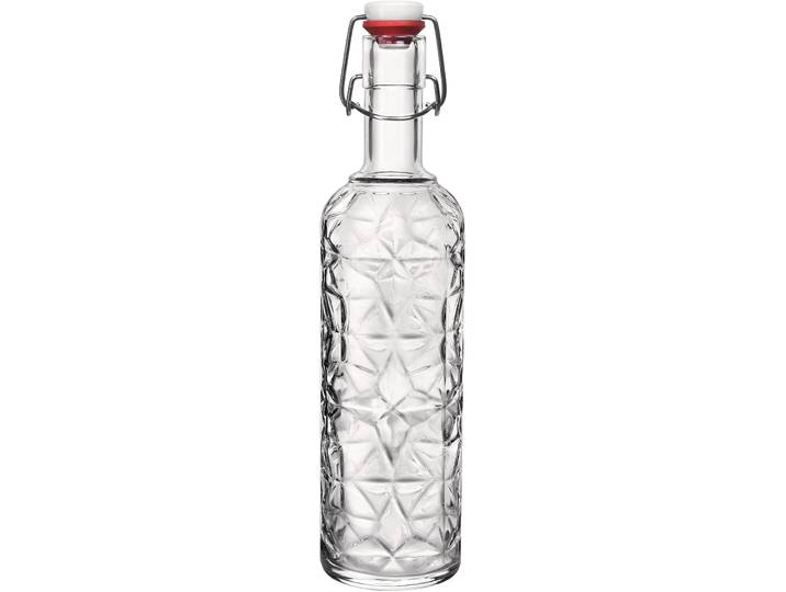 Trinkflasche BORMIOLI ROCCO Oriente Glasflasche 1,0 l mit Bügelverschluss , transparent, H:32,4cm, Glas, Trinkflaschen, Trinkflasche, aus Glas, ideal für Vorrat, Servieren oder Selbstgemachtes