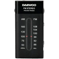 Daewoo Tragbares Radio AM/FM (AM, FM), Radio, Schwarz