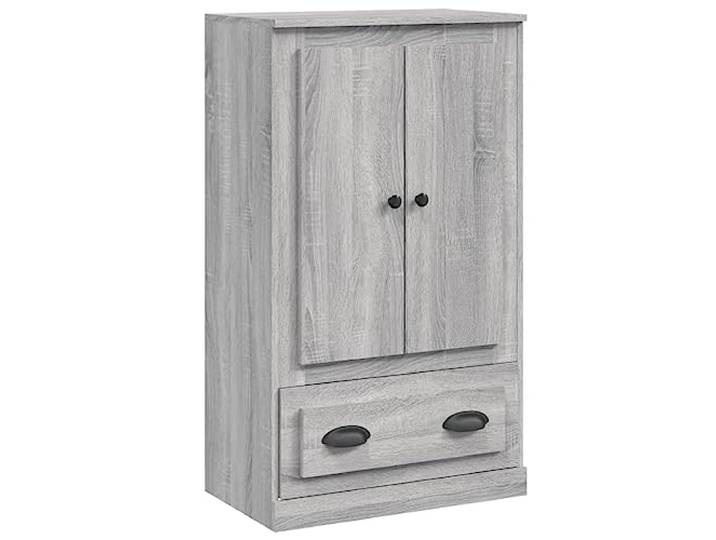 KGFHERENB Highboard Grau Sonoma 60x35,5x103,5 cm Holzwerkstoff Schrank Stilvoller Mehrzweckschrank für Wohnzimmer und Schlafzimmer, schlanke Form mit großzügigem Stauraum und moderner Optik.
