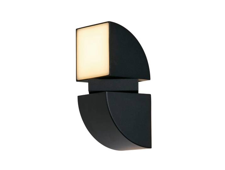 Aussenwandleuchte Dakota, Schwarz, Metall, Kunststoff, 15.3x20.5x12 cm, Europäischer Sicherheitsstandard, Lampen & Leuchten, Außenbeleuchtung, Außenleuchten