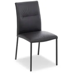 2er-Set [de]sign & more Stuhl Himeji Leder Schwarz