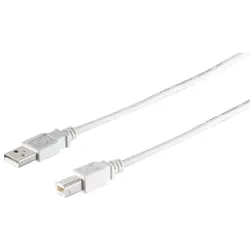 USB-A Adapterkabel, USB-B, 2.0, grau, 3m