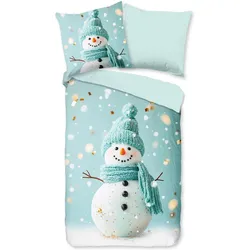 Traumschlaf, Kinderbettwäsche, Schneemann (200 x 135 cm, 80 x 80 cm)