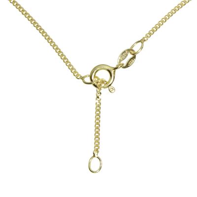 Silberkette OSTSEE-SCHMUCK "- Panzer diamantiert 1,3 mm breit - Silber 925/000, vergoldet -" Gr. 36, gold (goldfarben, gelb), Halsketten, Damen, Silber 925 (Sterlingsilber), Silberkette
