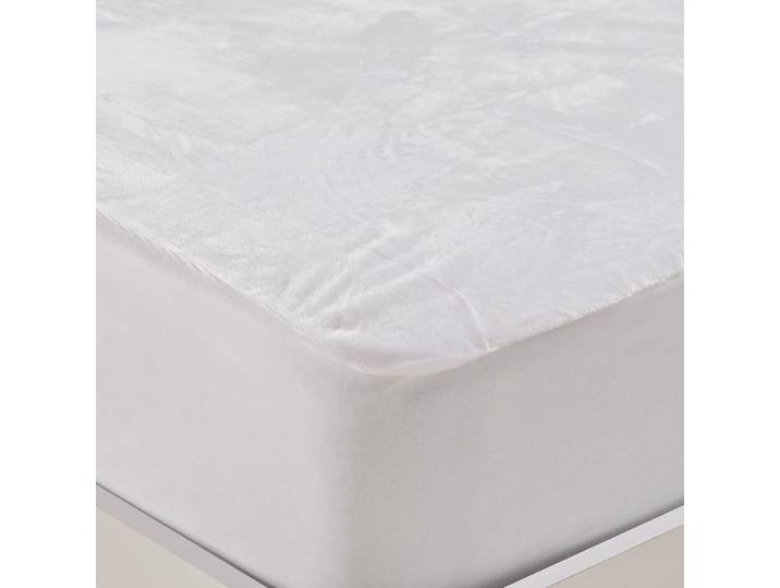 Protège matelas imperméable en microfibre blanc 160x200 cm