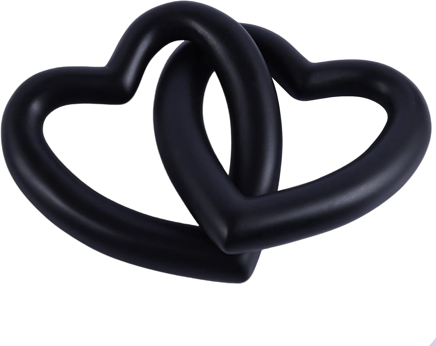 Moderne Hart Sculptuur van Hars voor Stellen, Verbonden Hart Decoratie met Matte Afwerking