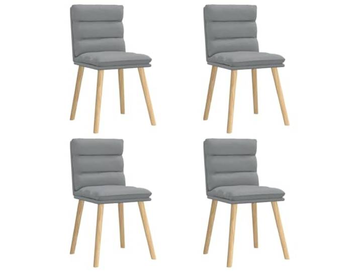 KDVXBCQJH Esszimmerstühle 4er Set Polsterstuhl Hellgrau Metall Bequemes 4er-Set Küchenstühle mit atmungsaktivem Stoffbezug und Holz-Metall-Gestell für Wohnzimmer, Küche und Gästezimmer.