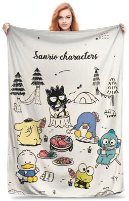 Shop Station Pompompurin Throw Blanket Super Soft Fleece Flannel Blanket For Bed, Sofa & All Season Comfort 4 30x40in