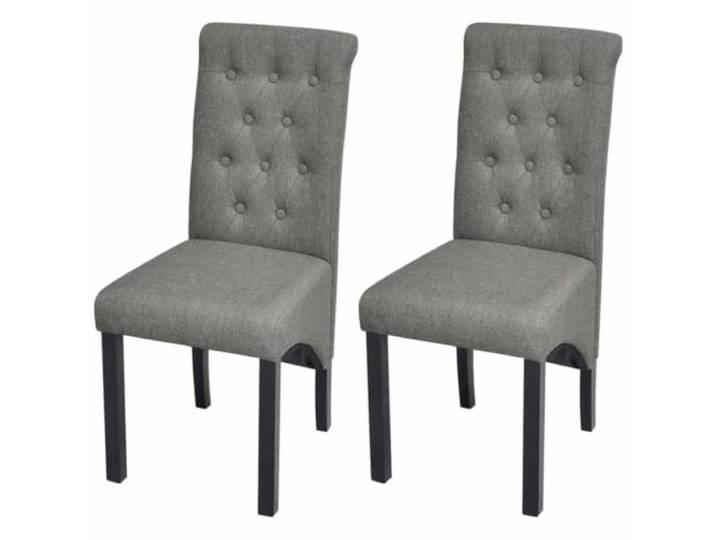 NLQMSU 2 Esszimmerstühle, hellgrau, aus Stoff Robustes Massivholz, Kapazität 110 kg, ergonomisches Design, moderner Küchenstil