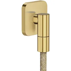 hansgrohe AXOR Wall outlet Fine Wandanschluss softsquare, 36739950, Farbe: Brushed Brass