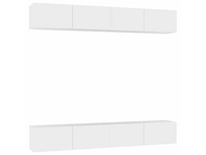 NOUVEAU Cabinet TV - Meubles TV 4 pcs - Support téléviseur contemporain - blanc - 100x30x30cm - Bois d'ingénierie 95686