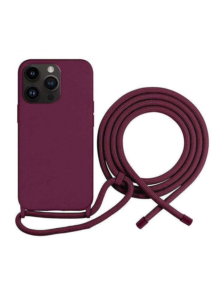 SWEET ACCESS Case mit Kordel für iPhone 14 PRO in Bordeaux - onesize