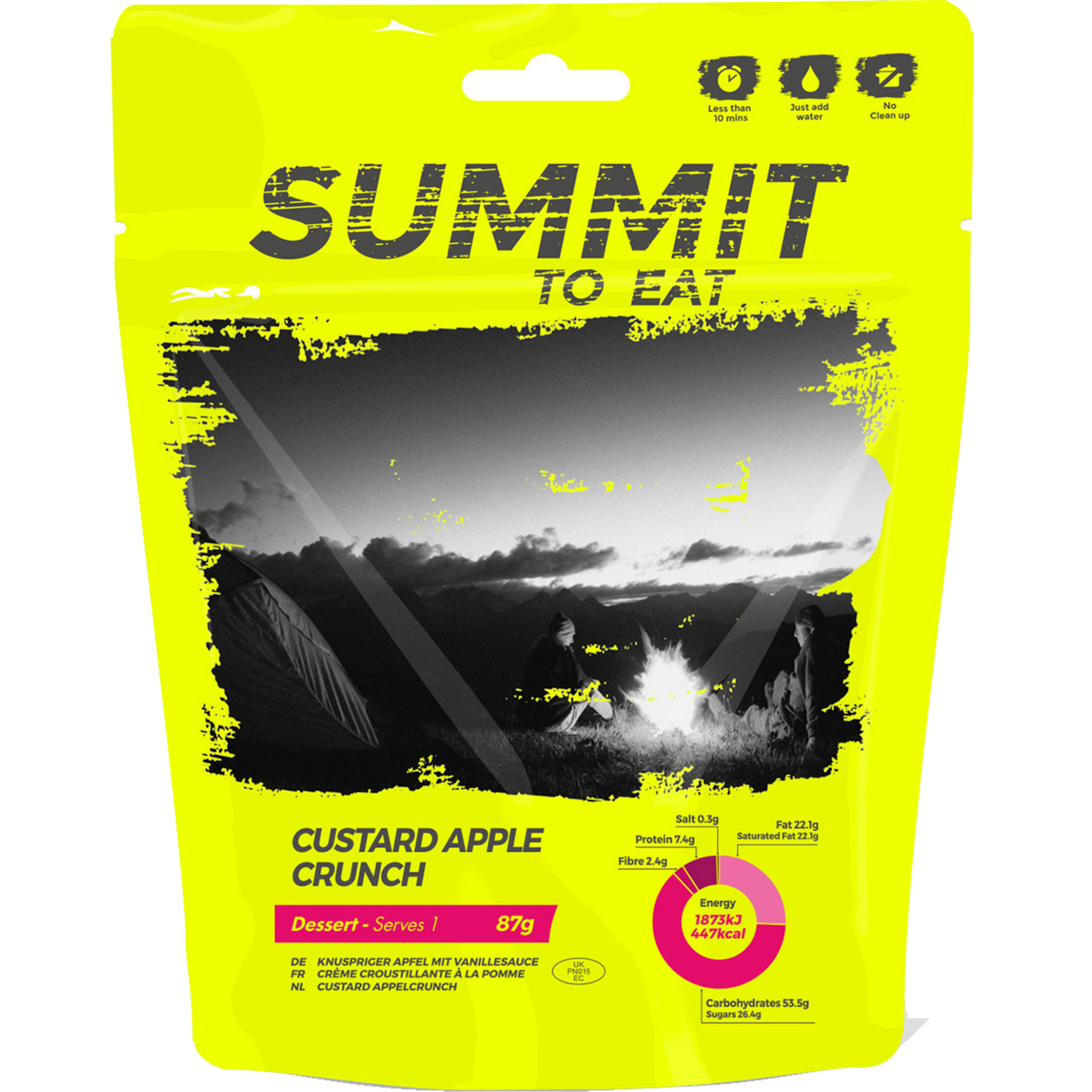 Summit To Eat Vanillepudding mit Apfel Trekkingnahrung gelb Größe 87g