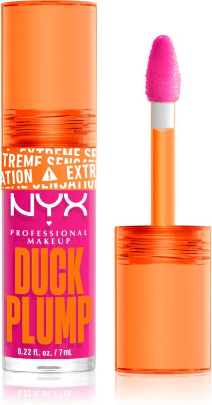NYX Professional Makeup Duck Plump lip gloss with magnifying effect shade 12 Bubblegum Bae 7 ml