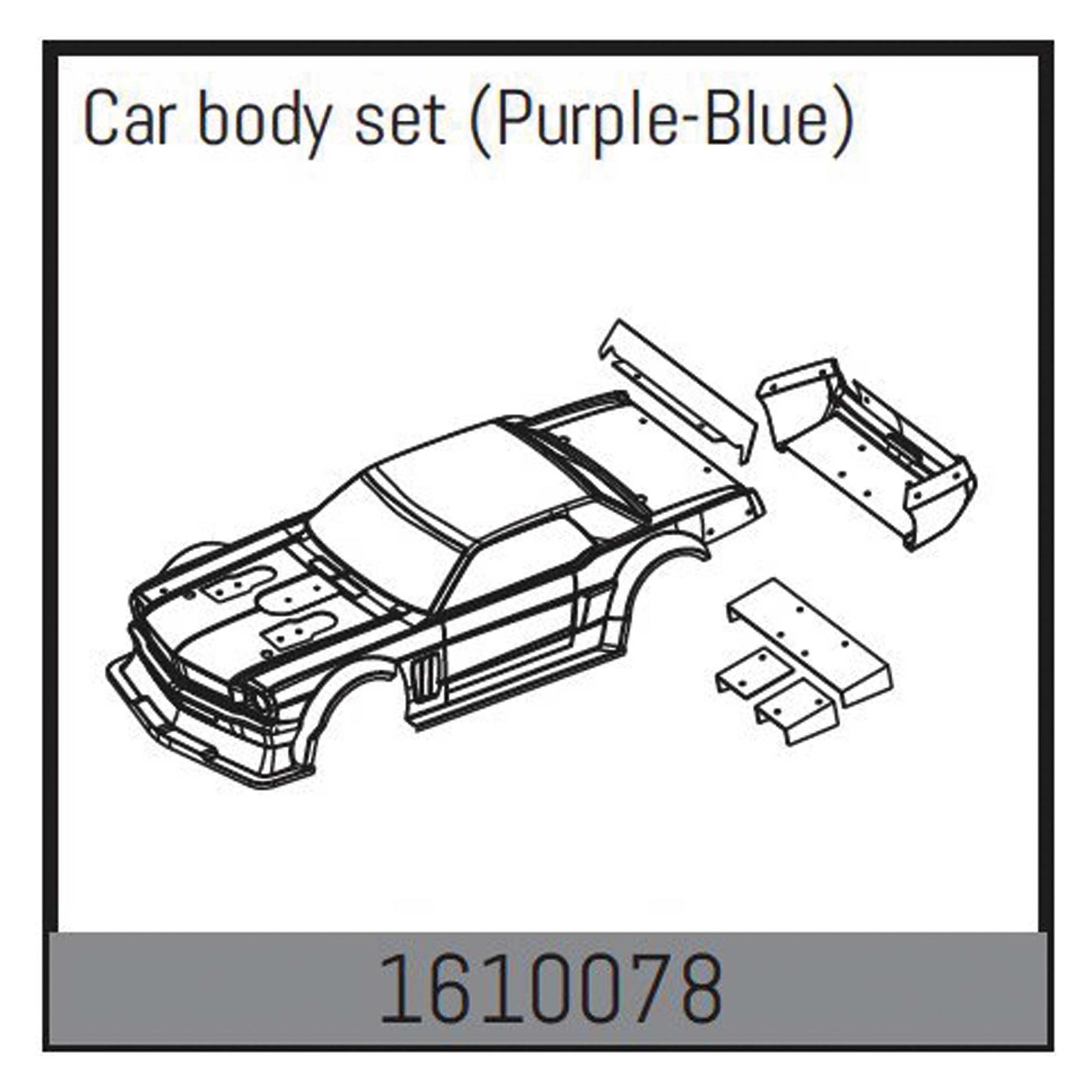 Absima Car body set (black-neon) (AB1610078)