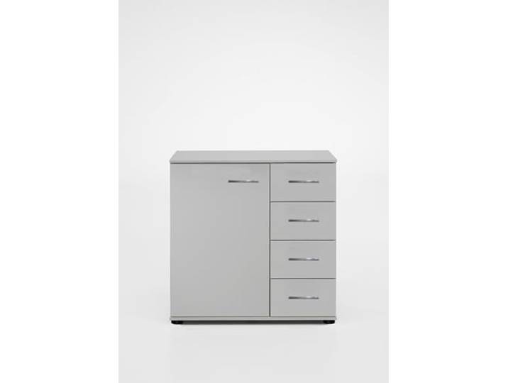 möbelando Kombikommode >Anna< in Weiss - 81x83x41cm (BxHxT)