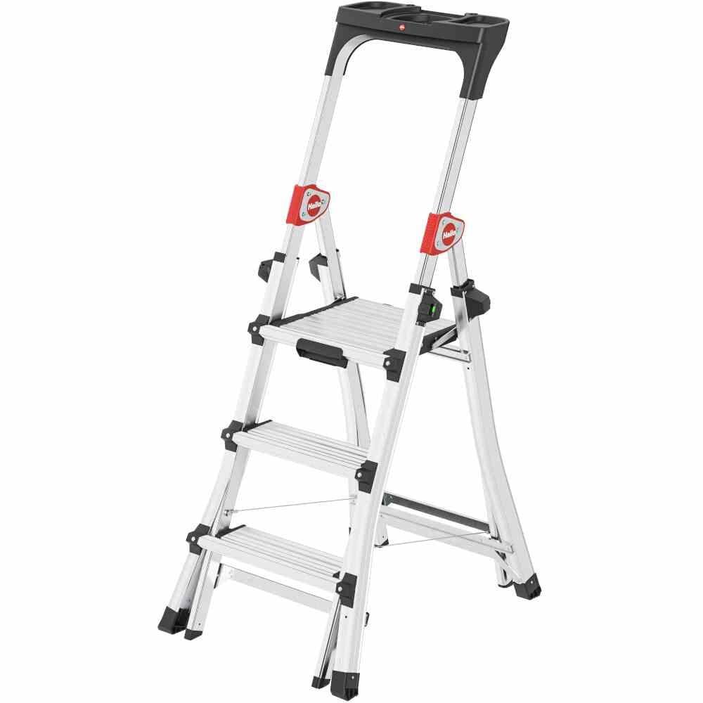 Hailo TL100 Topline 3-in-1 aluminium telescoopladder met instelbare werkhoogte van 2,65 tot 3,09 meter