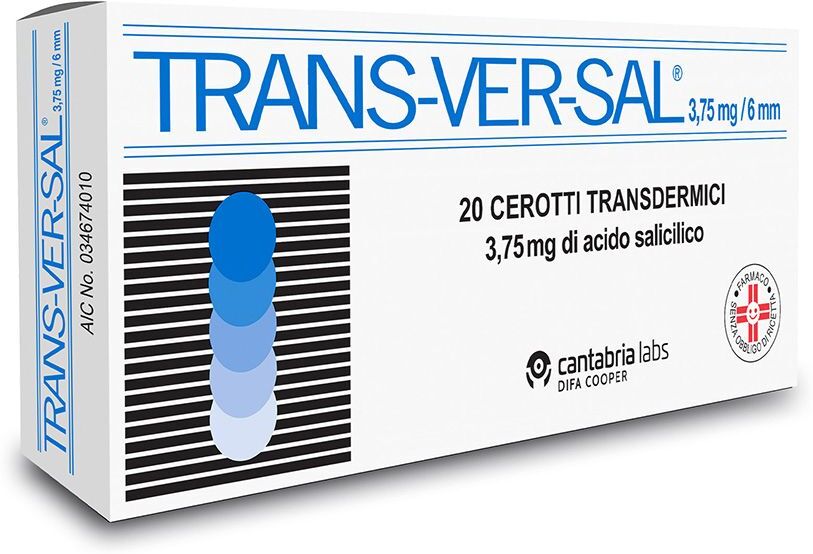 DIFA COOPER SpA Transversal, 3,75 Mg/6 mm Cerotti Transdermici, 20 Cerotti