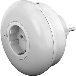 Goobay Nachtlicht 64566 LED, für Steckdose, mit Dämmerungssensor & Steckdose, kaltweiß