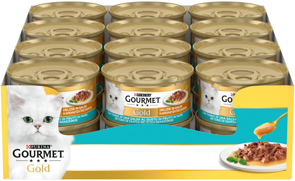 Gourmet Gold Delizie in Salsa Cat Lattina Multipack 24x85G TONNO