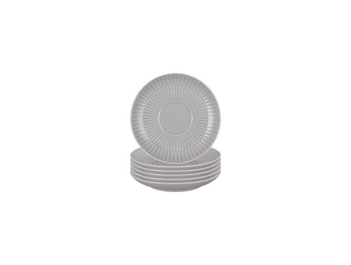 Seltmann Weiden Kombi-Untertassen Amina Silbergrau ø 12 cm 6er Set, Grau, Keramik, Rund, Geschirr, Tassen, Untertassen
