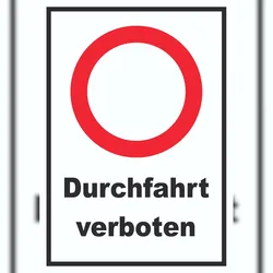HB-Druck Durchfahrt verboten Schild A6 (105x148mm)