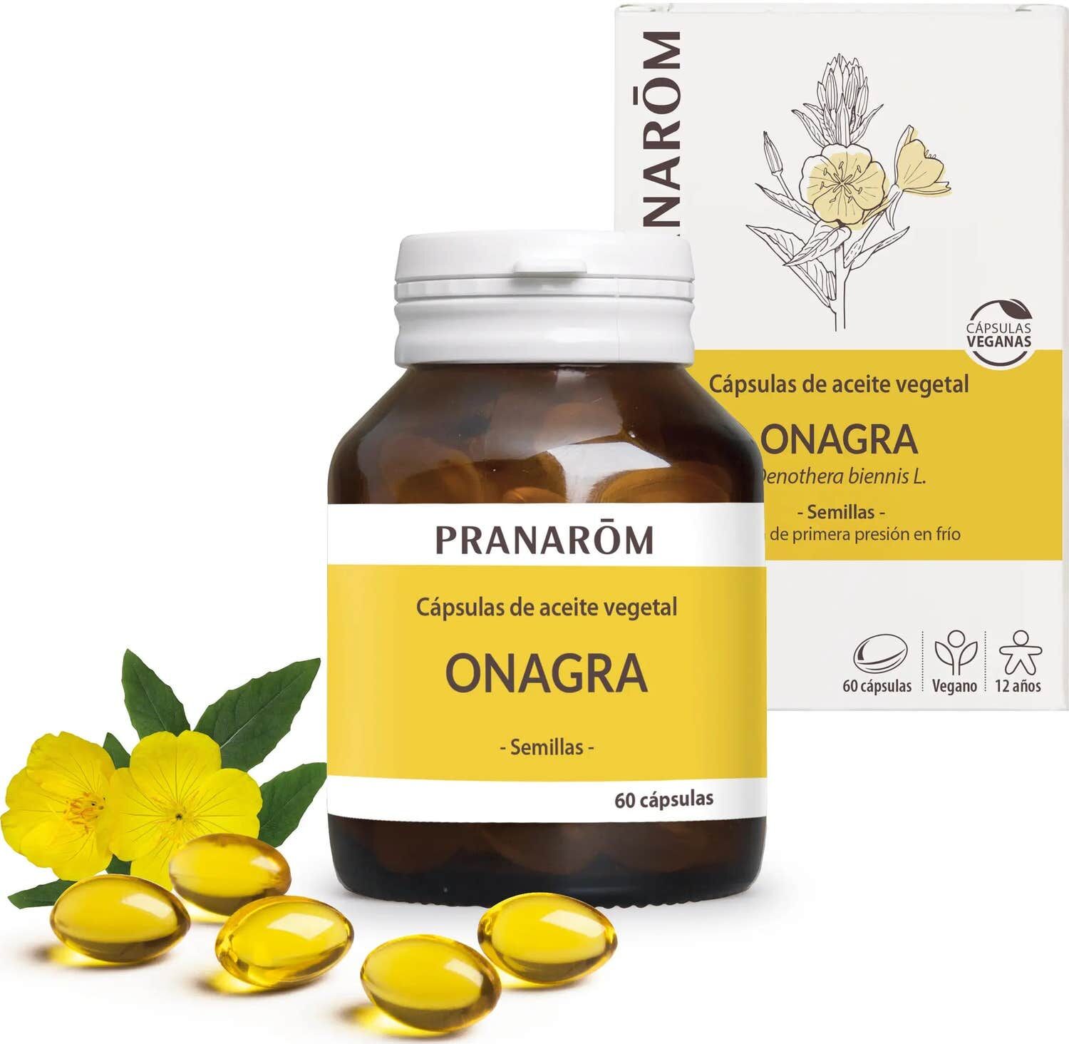 Pranarôm Cápsulas de Aceite Vegetal de Onagra 60caps