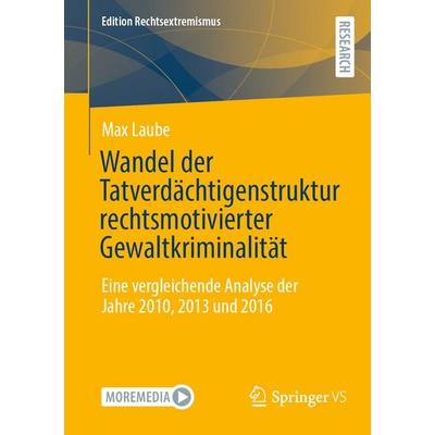 Wandel der Tatverdächtigenstruktur rechtsmotivierter Gewaltkriminalität, Taschenbuch von Max Laube, Springer Fachmedien Wiesbaden GmbH,