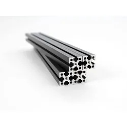 MakerBeam MakerBeamXL Aluminiumprofil, 15x15, eloxiert, schwarz - Länge: 200 mm - Stück: 4