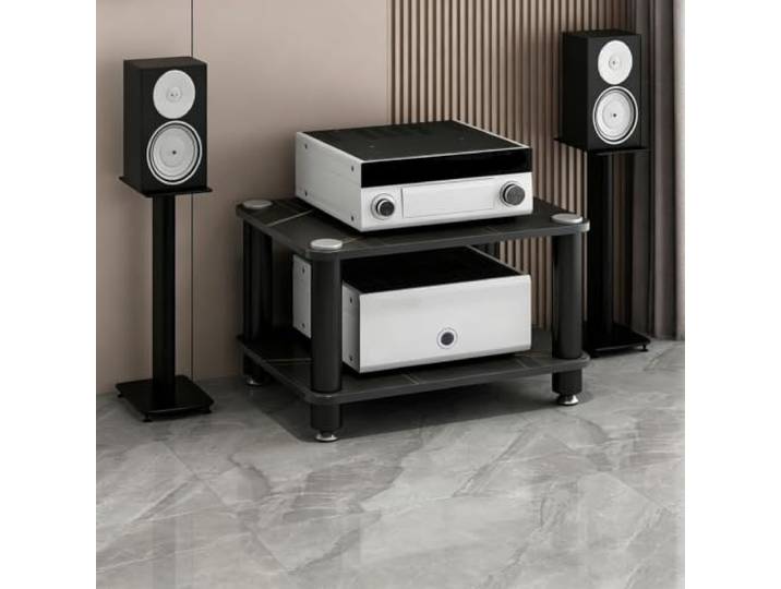 ZSCNYHMT HiFi-Rack, Audio-Ständer Mit Mehrstöckigem Aufbewahrungsdesign Mehrstöckiger Stauraum, abgerundete Kanten, rutschfeste Füße, für Wohnzimmer und Audio-Setups(C,36cm/14.1in)