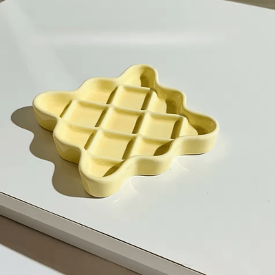 Inspire Curations HarmonyPaws Ceramic Slow Feed Licking Bowl yellow