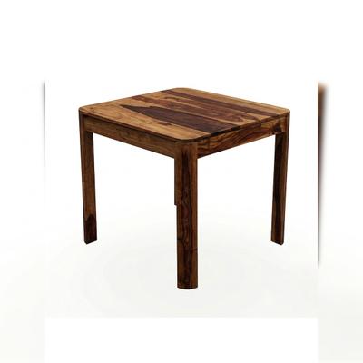 Esstisch CHARENTE handgefertigt 80 x 80 x 76 cm Dunkles Massivholz | Kadima Design